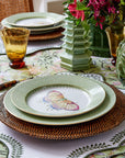 Green Apple Lace Dinner Plates - Set of 4