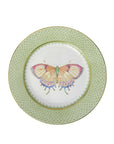 Green Apple Lace Plate Butterfly Side/Pudding Plates - Set of 4