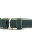 Green Leather Dog Collar
