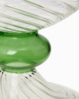 Green Globe Murano Vase Cleo Wave