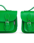 Handmade Leather Micro Satchel - Green