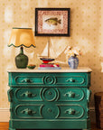 Green Petal Jute Scallop Lampshade
