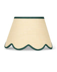 Green Petal Jute Scallop Lampshade