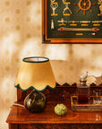 Green Petal Jute Scallop Lampshade