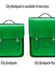 Handmade Leather City Backpack - Green
