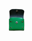 Handmade Leather Simple Coin Purse - Green