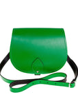 Handmade Leather Saddle Bag - Green