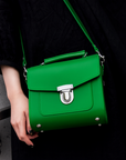 Handmade Leather Sugarcube Handbag - Green