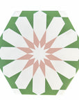Luz green and turquoise porcelain tile, luxury hex arabesque pattern, premium slip-resistant indoor outdoor tile by Maria Starling Design at brixbailey.com
