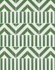 Luxury green stripe porcelain tile, durable indoor-outdoor chevron pattern, premium anti-slip grade, no sealing required by Maria Starling Design at brixbailey.com