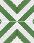 Luxury green stripe porcelain tile, premium durable chevron pattern for indoor outdoor use by Maria Starling Design at brixbailey.com