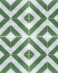 Luxury green stripe porcelain tile, premium durable chevron pattern for indoor outdoor use by Maria Starling Design at brixbailey.com