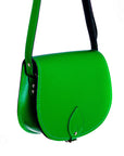 Handmade Leather Saddle Bag - Green