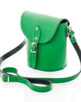 Handmade Leather Barrel Bag - Green