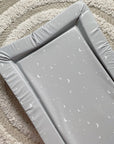 Standard Changing Mat - Grey-green moon and stars Print