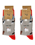 Grey Dog Bamboo Sock Pair