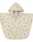 Hooded Bathing Poncho for Kids Groovy Giraffe