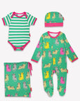 Premium Organic Cotton Baby Gift Set with Adorable Kitten Print, Bodysuit, Romper, and Hat - GOTS Certified Eco-Friendly by Toby Tiger at brixbailey.com