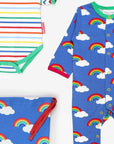 Premium Baby Gift Set with Rainbow Print Hat, Romper, and Bodysuit in Soft GOTS-Certified Organic Cotton by Toby Tiger at brixbailey.com