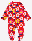 Luxury Organic Cotton Baby Gift Set with Retro Floral Print - Stretchy Pajamas, Bodysuit, and Hat in Eco-Friendly Bag by Toby Tiger at brixbailey.com