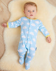 Premium Organic Cotton Baby Gift Set with Cute Sun and Clouds Print, Hat, Romper and Bodysuit, GOTS Certified by Toby Tiger at brixbailey.com