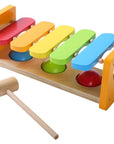 Wooden Musical Hammer Bench Toy 2 in 1