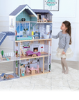 Wooden Dollhouse Crystal with LED Lights