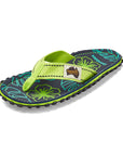 Islander Flip Flops Men's Lime Hibiscus