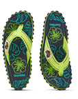 Islander Flip Flops Men's Lime Hibiscus