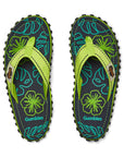 Islander Flip Flops Men's Lime Hibiscus