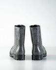 Gray Punk Style Leather Boots