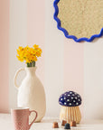 Hand Painted Blue Mushroom Jar
