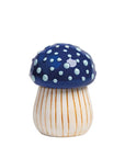 Hand Painted Blue Mushroom Jar