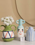 Hand-painted Whimsical Quirky Cute Dual-handle Vases-0
