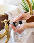 Premium citrus hand wash with orange peel, grapefruit, lemon, green tea, vitamin E, and aloe vera, natural antiseptic, moisturizing, eco-friendly, cruelty-free by Dot & Lola at brixbailey.com