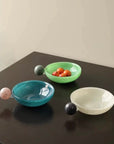 Handblown Bonbon Whimsical Salad Snack Desert Bowl, Eclectic Decorative Bowl-1
