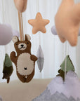 Handmade Brown Bear baby mobile-12