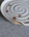 Pepper White Rustic Snowflake Spoon Rest