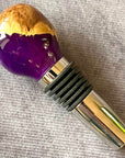 Luxury Handmade Burr Wood & Resin Wine Stopper | Unique Wine Gift