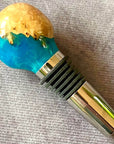 Luxury Handmade Burr Wood & Resin Wine Stopper | Unique Wine Gift
