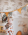 Happy Dinosaurs Wallpaper for Kids Bedrooms