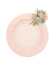 Harbour Island Round Rattan Charger Placemat Pink - Set of 4