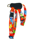 Red Graffiti Leather Dog Harness