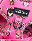 Signature Pink Chihuahua Print Exclusive Small Dog Harness by My Chi and Me SALE