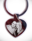 Personalised Heart Photo Keyring – Double-Sided Stainless Steel Engraving