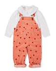 Heart Print Corduroy Dungarees