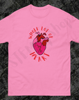 Cool anatomical science heart slogan quote pink unisex t-shirt