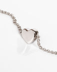 Heart Charm Choker in Rose Gold and Silver