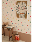 Bright Hearts Kids Room Wallpaper
