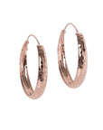 Helena Hoop Earrings Rose Gold and Silver